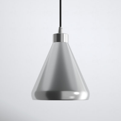 Schultz Metal 1-Light Single Dome Pendant with Adjustable Hanging Height