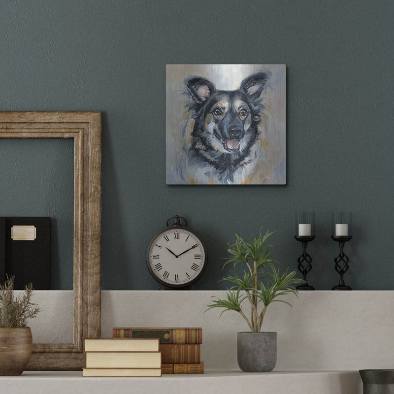 Art mural en métal Red Barrel Studio «Must Love Dogs Shepherd» par Lindsay Kivi, H 12 po x l 12 po