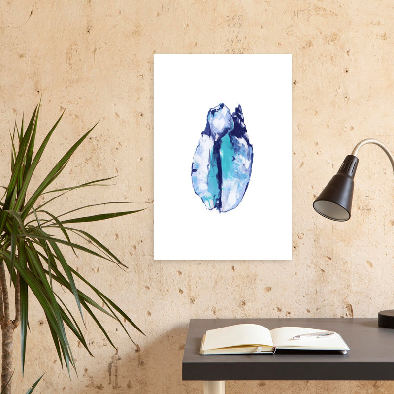 Art contemporain, art abstrait poisson côtier, H 24 po x l 16 po