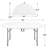 11-Piece Fold-In-Half Card Table – Kitchen, Wedding Event Set-111836005-111835993