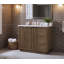Ensemble de meuble-lavabo cannelé double 60 po avec comptoir en quartz et lavabos en porcelaine 60 po-131226846-131226851