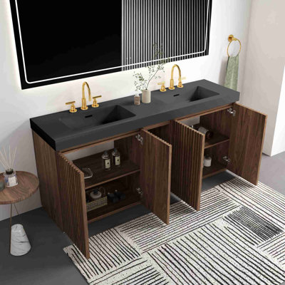 Meuble-lavabo de salle de bain avec lavabo