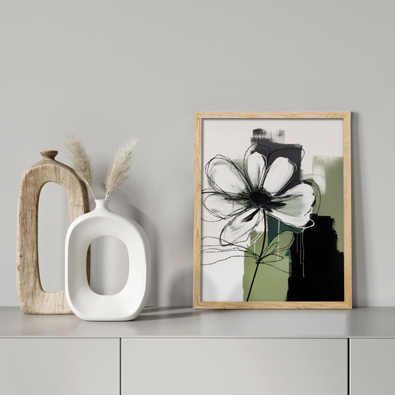 «Elegant Botanical Flower Illustration Realism Rustic Nature Relax / Calm Multicolor Office» sur, Naturel, H 10 po x l 8 po