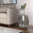 Flanigan 16"W Metal Transitional End Table with Drum Design and Honeycomb Pattern, Assembled-907000224