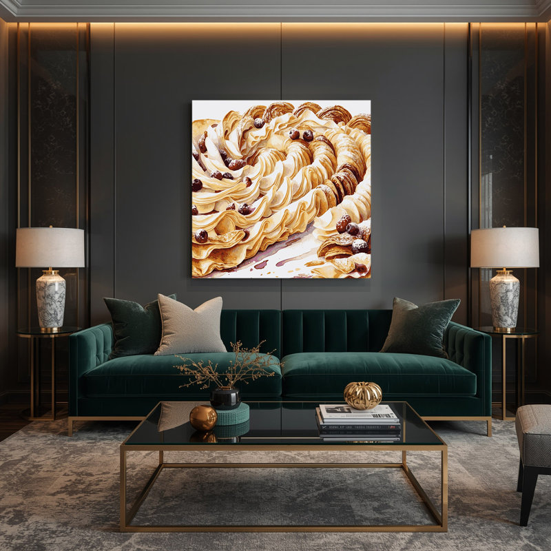 Art mural sur toile Desserts Mille feuille, H 12 po x l 12 po