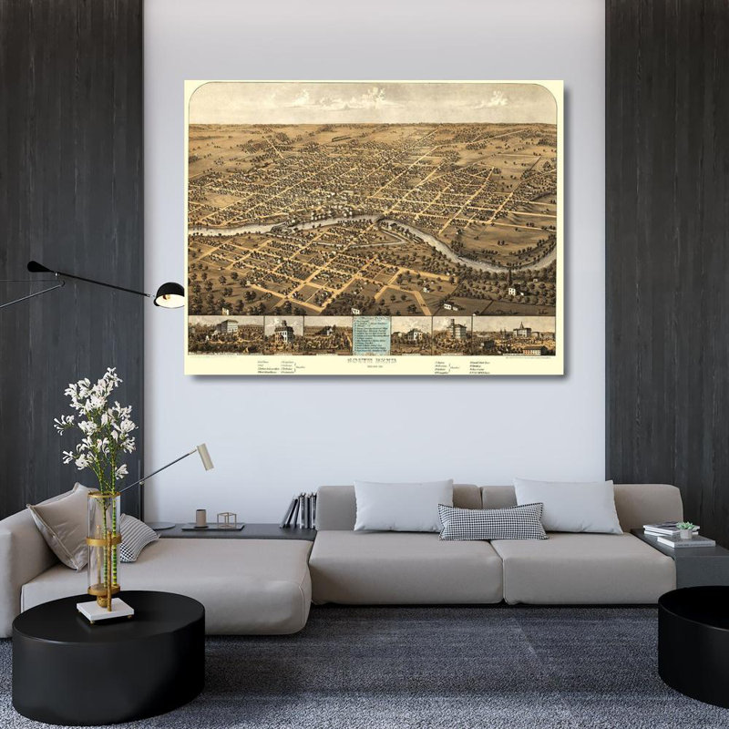 Art sur toile tendue Trent Austin Design® Ruger Gallery: South Bend Indiana, Ruger 1866, H 36 po x l 45 po