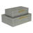 Lusan Rectangular Decorative Box Set - Gray Faux Shagreen-1693151752