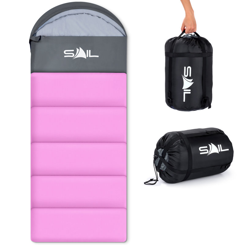 SAIL Sleeping Bag for 3-4 Season (250gsm), Pink