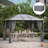 Outsunny 10' X 12' Universal Gazebo Sidewall Set With Panels, Hooks And C-Rings Included For Pergolas And Cabanas-125204787-125204785