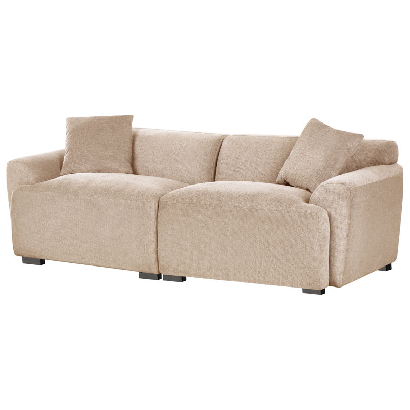 3 Seater Fabric Sofa Beige Takoya, Beige