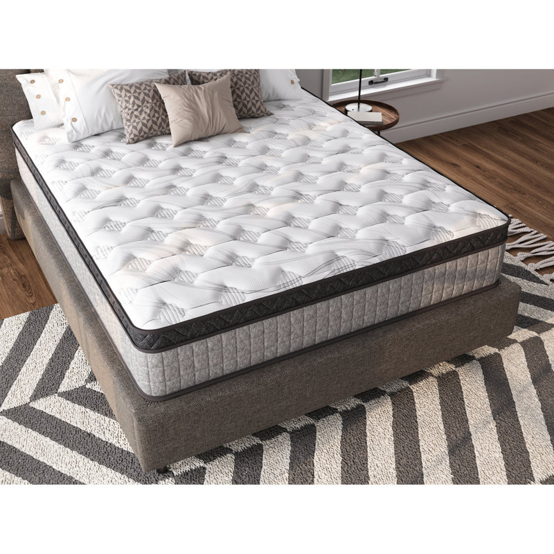 Matelas double 10 po avec gel rafraîchissant - soulagement, assemblé en mousse à mémoire de forme, lit double 10 po, absorbant les chocs,