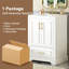Meuble-lavabo 24 po avec lavabo, armoire en MDF avec structure en bois massif, 1 tiroir divisé et 2 portes à fermeture douce avec double tablette sur la porte, meuble-lavabo autoportant-1418259831