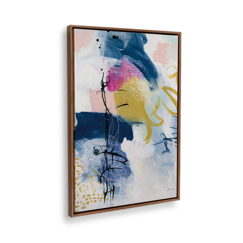 «Graffiti Abstract IV» par Yvette St. Amant, reproduction d'art, H 16 po x l 12 po, Floater Frame, Brun