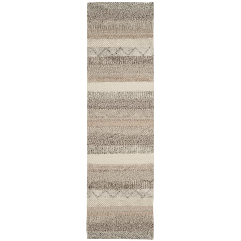 Striped Hand Woven Area Rug, Runner 69 x 183 cm