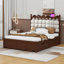 Grand lit plateforme avec tiroirs de rangement et lit gigogne simple TG-110092510