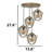 Adjustable Height 4 Lights Metal Body Cluster Pendant