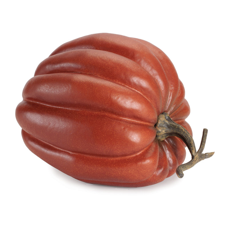 Citrouille décorative rustique nervurée H 12,5 po