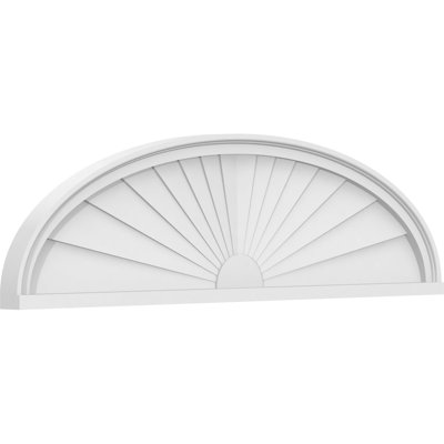 46"W x 12-1/2"H x 2"P Elliptical Sunburst Architectural Grade PVC Pediment