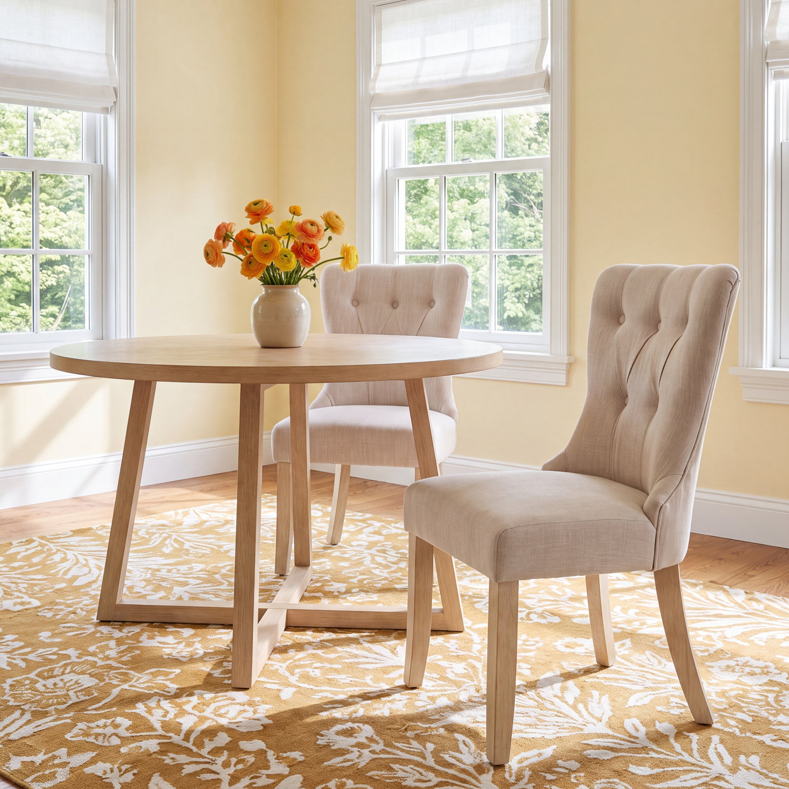 Robbie Dining Chair, Oatmeal Velvet