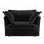 Fauteuil en velours côtelé-1893587861