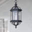 Lanterne suspendue d'extérieur en noir texturé H 18 po Affric 1-22243282