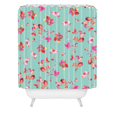 Rideau de douche simple fleuri