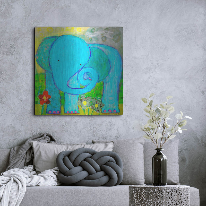«All Is Well Elephant» par Wyanne, H 36 po x l 36 po