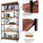 Folkert 70.9" H x 31.5" W Etagere Bookcase Large Rustic Industrial Bookshelf for Home Decor Display-932031472