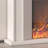 Beige Solid Wood Electric Fireplace