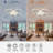 35" Modern Ceiling Fan with Light, 3-Color Dimmable LED, Indoor Remote Control, Reversible Motor-1961270708