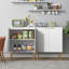 Armoire d'appoint cannelée à 2 portes de 28,5 po avec tablettes intérieures réglables Rishaw-240623324-211688401