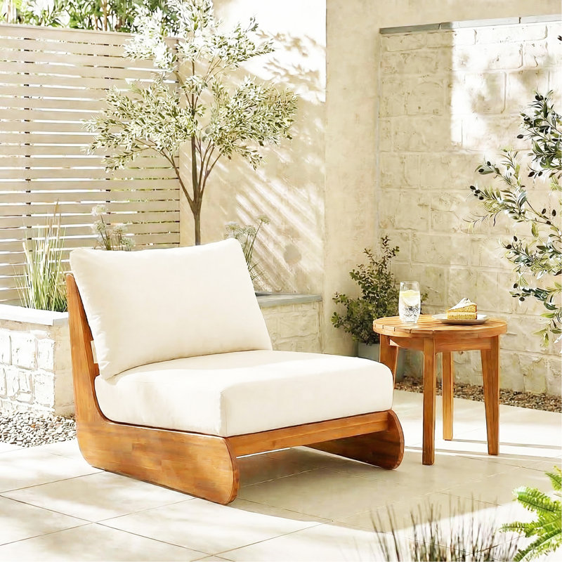 Fauteuil de jardin Lazy Acacia, beige
