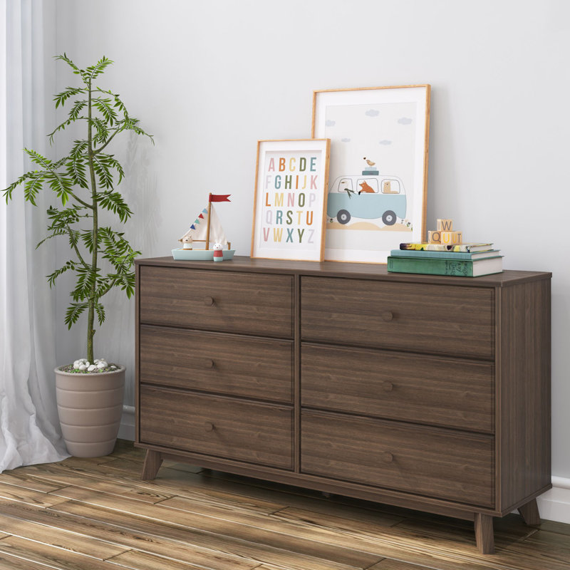 Commode 6 tiroirs Barton, Noyer