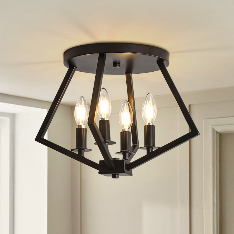 Plafonnier semi-encastré 4 lumières Farmhouse