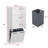 White Bathroom Laundry Cabinet With Strong Storage