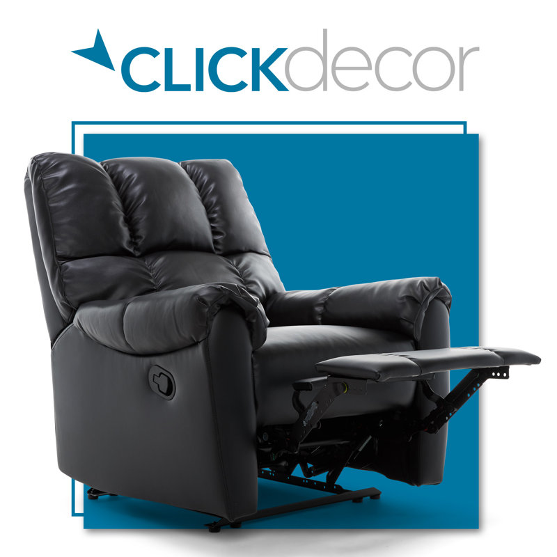 Langston Upholstered Manual Recliner Chair with Padded Arms and Lever Recline