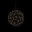 Luminaire suspendu sphérique DEL Spheris en laiton naturel-51668740