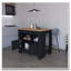 Îlot de cuisine 2 portes noir-1070394131