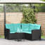 Vidaxl Outdoor Sofa Set With Cushion With Shelf 2 Pcs Poly Rattan Modern Patio