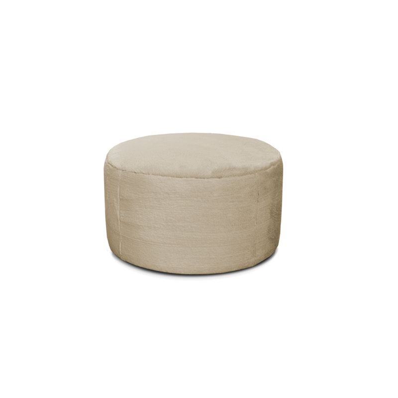 72cm Wide Circle Pouffe Ottoman, Beige