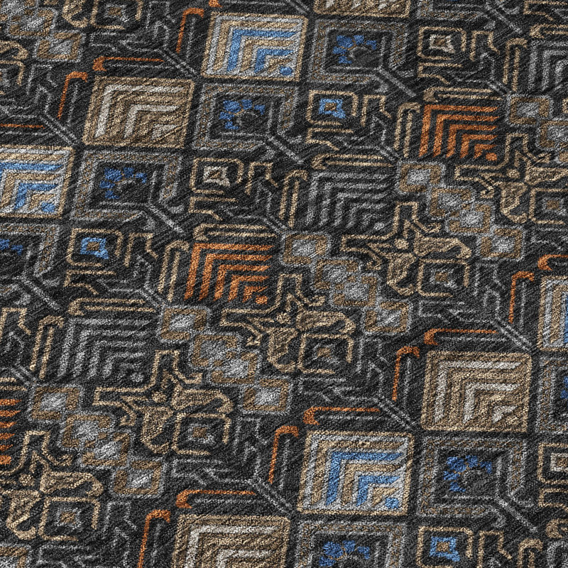Tapis intérieur / extérieur lavable à la machine Chantille ACN2487, Noir, 1 pi 8 po x 2 pi 6 po
