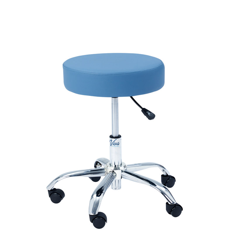 Tabouret pneumatique de bureau à hauteur réglable, Bleu