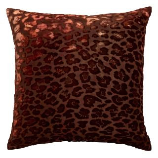 Leopard Square Velvet Pillow, Square 18"H x 18"W, Leopard Ice