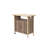 Stylish Outdoor Wicker Bar Cart With Wheels, Ideal For Patio And Garden Entertaining, Featuring A Glass Top And Ample Storage Space.