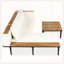 Ensemble de canapé de patio en L en bois d'acacia avec table d'appoint et coussins de 3,15 po-752810176