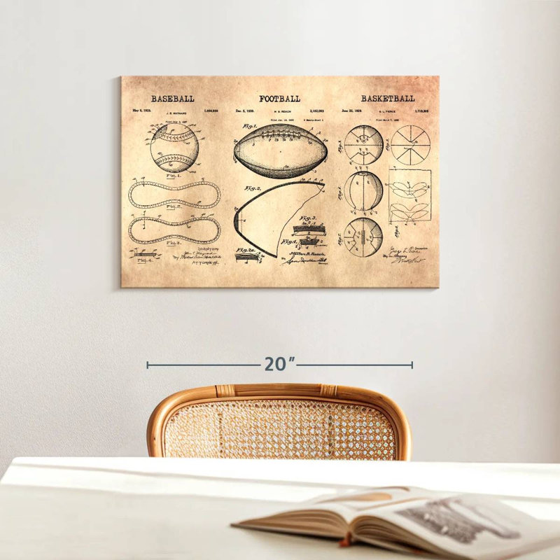«Team Sports Sports Balls Compilation», impression sur toile, H 16 po x l 24 po x P 1,25 po