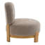 Chaise d'appoint rembourrée moderne avec structure en bois massif courbé Jubilee-130619996-132902382