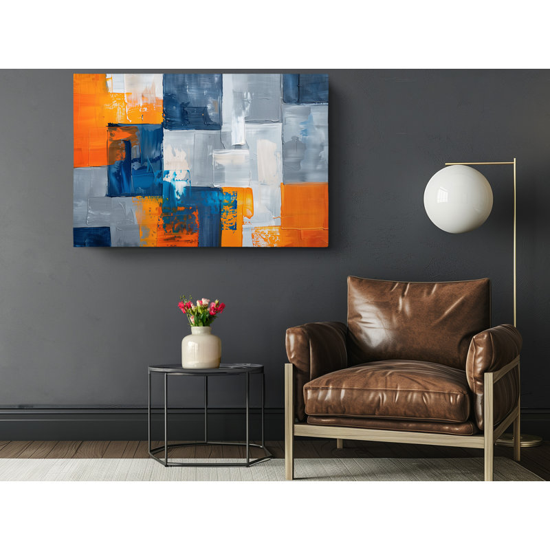 Peinture abstraite sur toile acrylique, art mural moderne pour la maison et le bureau, H 16 po x l 24 po
