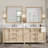 Amara Tempered Glass and Aluminum Alloy Framed French Cleat Mounted Wall Mirror-434510285-440482600