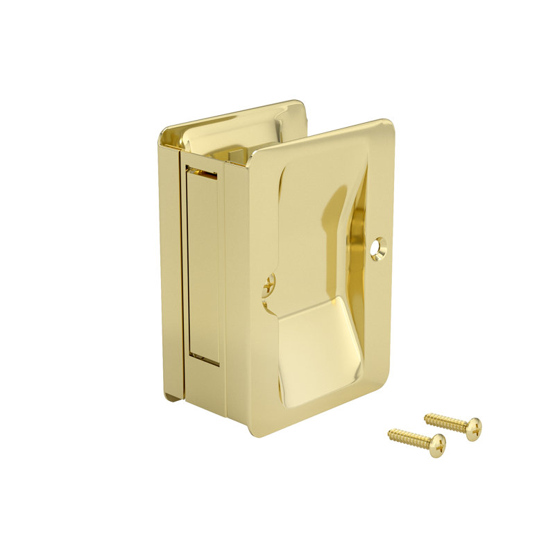 Quincaillerie de porte coulissante escamotable rectangulaire, Laiton